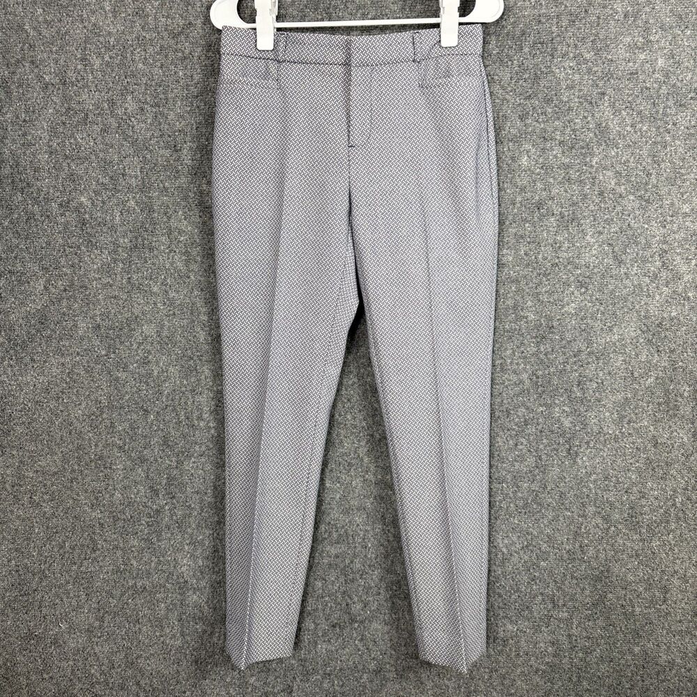 Banana Republic Sloan Curvy Pants Womens Size 4 Blue Ponte Ankle Business